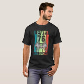 Level 76 Ontgrendelde Video Gamer 76e Verjaardag T T-shirt (Voorkant volledig)