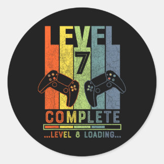 Level 7 Complete Gamer Cadeau 7 Jaar Huwelijksjubi Ronde Sticker