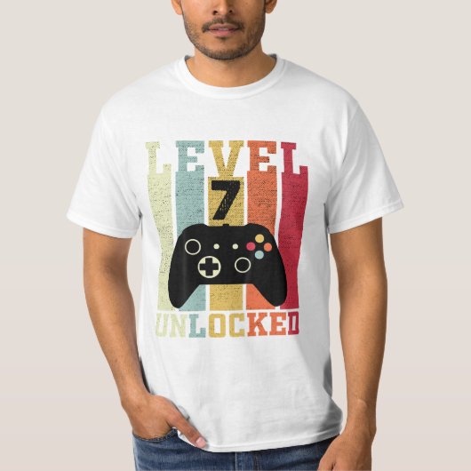 Level 7 Grappige Videogamer T-shirt (Voorkant)