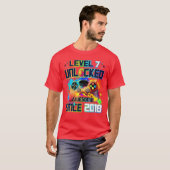 Level 7 Ontgrendeld 7 Jaar Oude Videogamer 7e Verj T-shirt (Voorkant volledig)