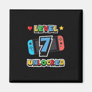 Level 7 Ontgrendeld 7e Verjaardag Kinderen Videosp Magneet