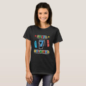 Level 7 Ontgrendeld 7e Verjaardag Kinderen Videosp T-shirt (Voorkant volledig)