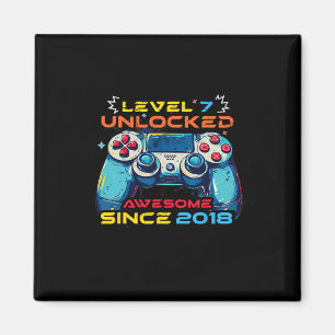 Level 7 Ontgrendeld Gamer 7e Verjaardag Shirt Jong Magneet