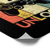 Level 7 Ontgrendeld T-shirt Grappige Videospeler 7 Poster (Hoek)