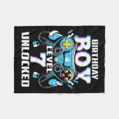 Level 7 Ontgrendeld Videospel 7e Verjaardag Gamer Fleece Deken (Voorkant (Horizontaal))