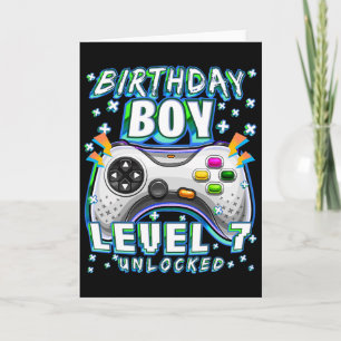 Level 7 Ontgrendeld Videospel 7e Verjaardag Gamer  Kaart
