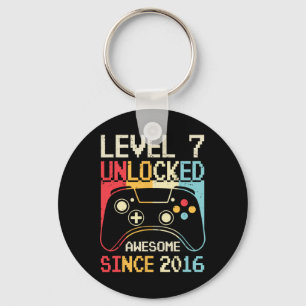 Level 7 Ontgrendeld Videospel 7e Verjaardag Gamer Sleutelhanger