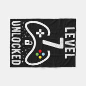Level 7 Ontgrendeld Videospel 7e Verjaardagscadeau Fleece Deken (Voorkant (Horizontaal))
