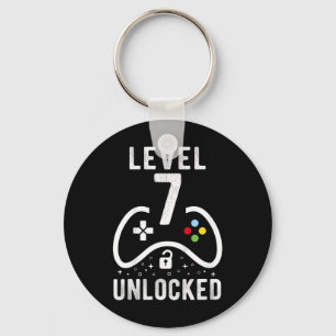 Level 7 Ontgrendeld Videospel 7e Verjaardagscadeau Sleutelhanger