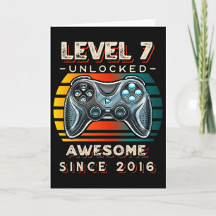Level 7 Ontgrendeld Videospel Zeven 7e Verjaardag  Kaart