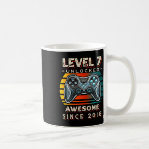 Level 7 Ontgrendeld Videospel Zeven 7e Verjaardag Koffiemok
