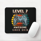 Level 7 Ontgrendeld Videospel Zeven 7e Verjaardag  Muismat (Met muis)