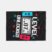 Level 7 Ontgrendelde Gamer - 7e Verjaardag Cadeau Fleece Deken (Voorkant (Horizontaal))