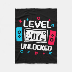 Level 7 Ontgrendelde Gamer - 7e Verjaardag Cadeau  Fleece Deken