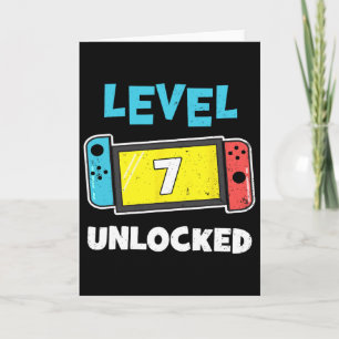 Level 7 Ontluikende Gamer 7e Verjaardagscadeau Vid Kaart
