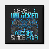 Level 7 Unlocked 7 Year Old For Boys 7th Birthday Magneet (Voorkant)