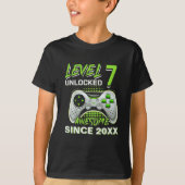Level 7 Unlocked - Fun Birthday 7 Gamer  T-shirt (Voorkant)