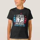 LEVEL 7 UNLOCKED Gamer Birthday – Custom Year T-shirt (Voorkant)