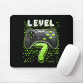 Level 7 Videogamecontroller 7e verjaardag Gamer G Muismat (Met muis)