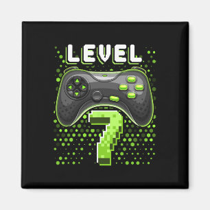 Level 7 Videospelcontroller 7e verjaardag Gamer G Magneet