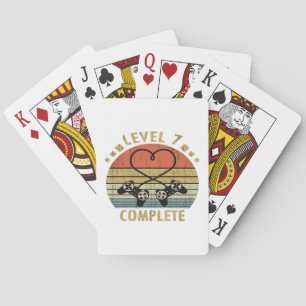 Level 7 voltooid - 7e huwelijksjubileumcadeau Vi Pokerkaarten