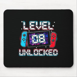 Level 8 Ontgrendeld Gamer 8e Verjaardagscadeau Vid Muismat