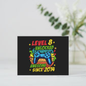 Level 8 Ontgrendeld Geweldig 2014 Game 8e Verjaard Briefkaart (Staand voorkant)