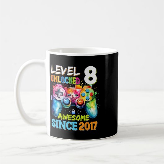 Level 8 Ontgrendeld Geweldig 2017 Videogames Verja Koffiemok (Links)