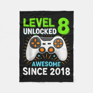 Level 8 ontgrendeld geweldig sinds 2018 gaming ver fleece deken