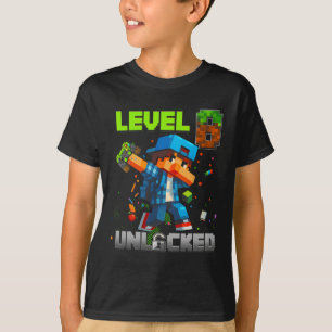 Level 8 Ontgrendeld Grappige Verjaardag Jongen Pix T-shirt