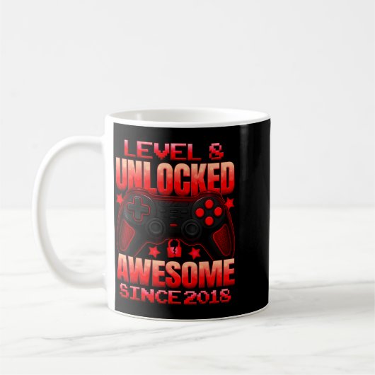 Level 8 Unlocked 8 Year Old For Boys 8th Birthday Koffiemok (Links)