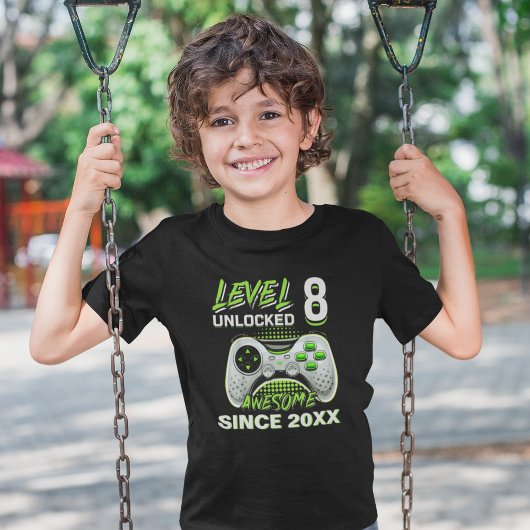 Level 8 Unlocked - Fun Birthday 8 Gamer T-shirt