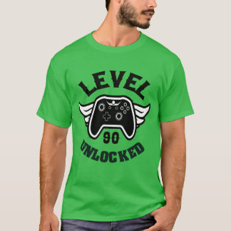 Level 90 Ontgrendeld 90ste Verjaardag familie T-shirt