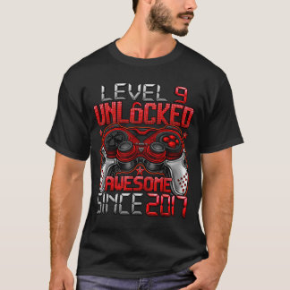 Level 9 Ontgrendeld 9 Jaar Oud Voor Jongens 9e Ver T-shirt