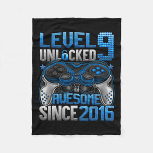 Level 9 Ontgrendeld 9 Jaar Oude Cadeaus Voor Jonge Fleece Deken
