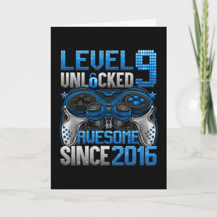 Level 9 Ontgrendeld 9 Jaar Oude Cadeaus Voor Jonge Kaart