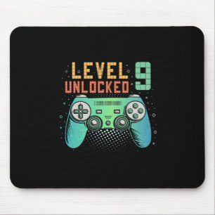 Level 9 Ontgrendeld 9e Verjaardag Gamer Cadeaus 9 Muismat