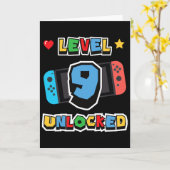 Level 9 Ontgrendeld 9e Verjaardag Kinderen Videosp Kaart (Gele Bloem)