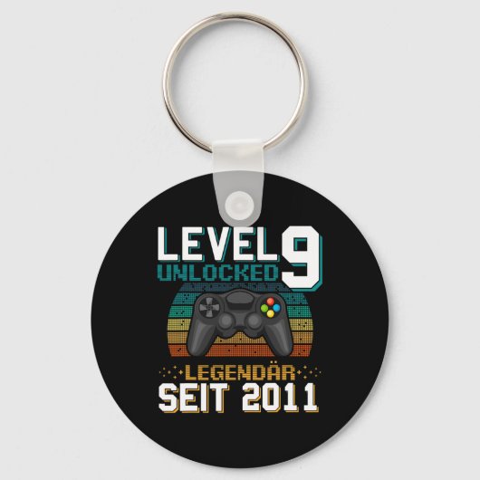 Level 9 Ontgrendeld Geweldig 2012 Videospel 9e Ver Sleutelhanger (Voorkant)