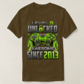 Level 9 Ontgrendeld Geweldig Sinds 2013 9e Verjaar T-shirt (Design voorkant)