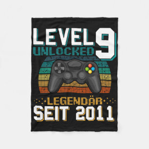 Level 9 Ontgrendeld Geweldig Sinds 2015 9e Verjaar Fleece Deken