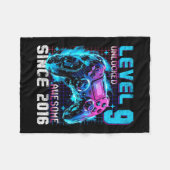 Level 9 Ontgrendeld Geweldig Sinds 2016 9e Verjaar Fleece Deken (Voorkant (Horizontaal))