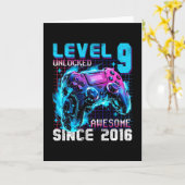 Level 9 Ontgrendeld Geweldig Sinds 2016 9e Verjaar Kaart (Gele Bloem)