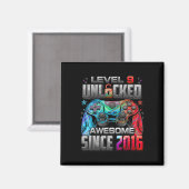 Level 9 Ontgrendeld Geweldig Sinds 2016 9e Verjaar Magneet (Voorkant / Achterkant)