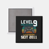 Level 9 Ontgrendeld Geweldig Sinds 2016 9e Verjaar Magneet (Voorkant / Achterkant)