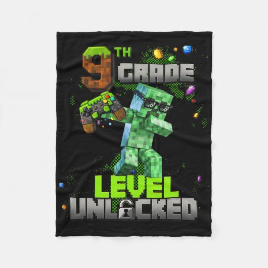 Level 9 Ontgrendeld Geweldig Sinds 2016 Verjaardag Fleece Deken (Voorkant)