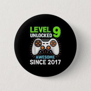 Level 9 ontgrendeld geweldig sinds 2017 gaming ver ronde button 5,7 cm