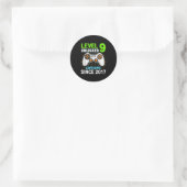 Level 9 ontgrendeld geweldig sinds 2017 gaming ver ronde sticker (Tas)