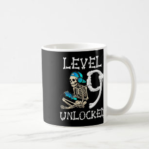 Level 9 Ontgrendeld Skelet Gamer Video Gaming 9e V Koffiemok
