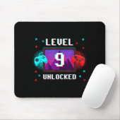 Level 9 Ontgrendeld Video Gamer Grappig 9e Verjaar Muismat (Met muis)